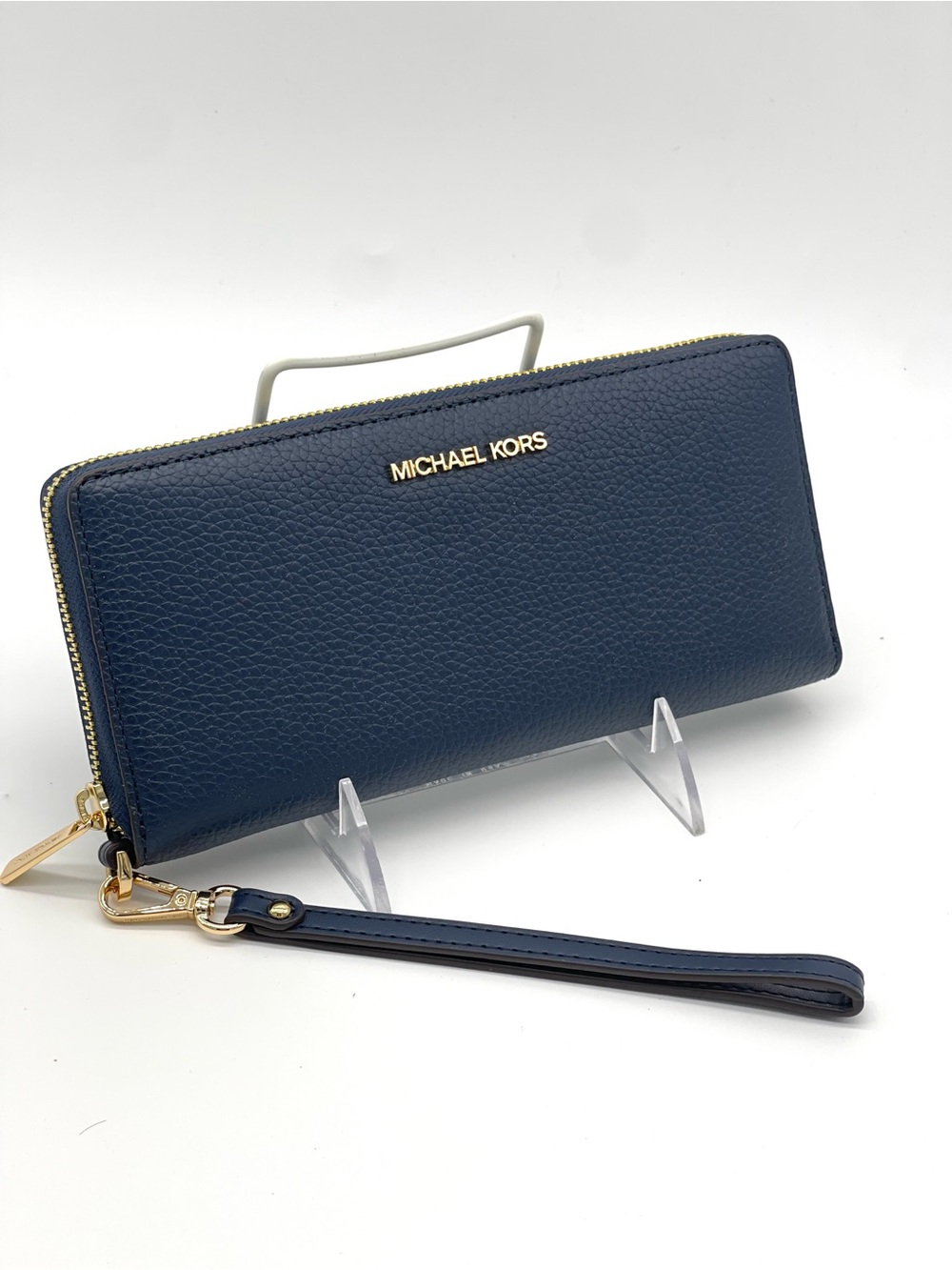 Michael Kors Large Continental Wallet Wristlet Navy